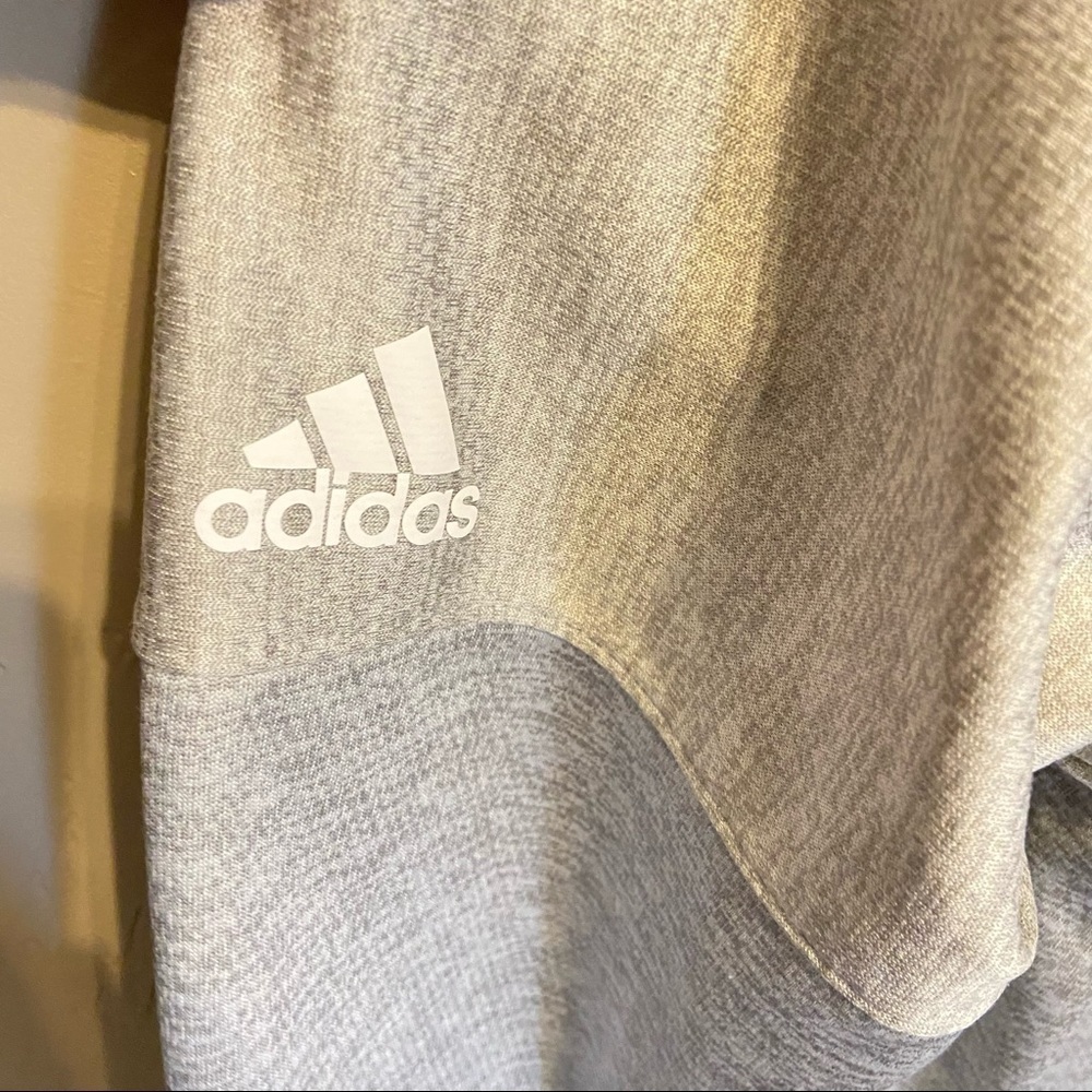 Adidas Pullover Hoodie Sweatshirt Gray Men's Size Medium - Picture 4 of 6
